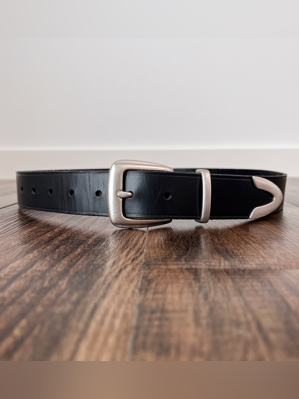 Madewell Western Leather Belt Boho Bohemian Casual Womens Size Medium Black